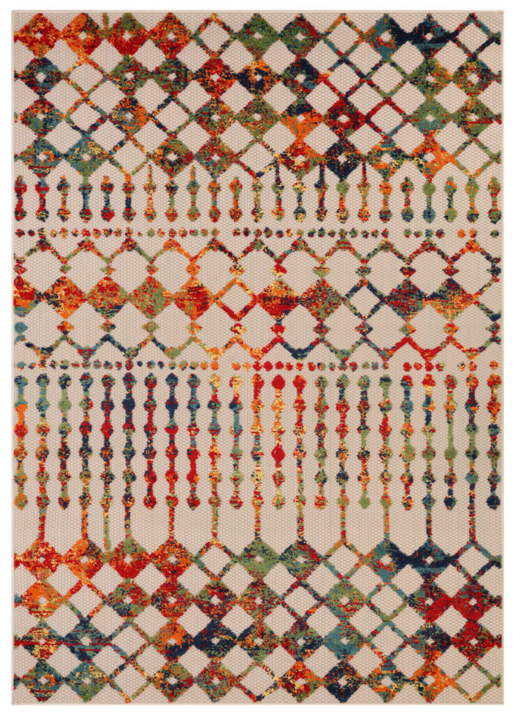 Covor Exterior Patio Multicolor Geometric