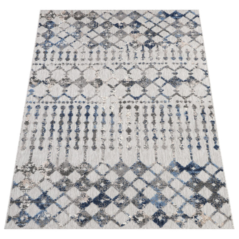 Covor Exterior Patio Gri Geometric