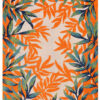 Covor Exterior Patio Multicolor Motiv Frunze
