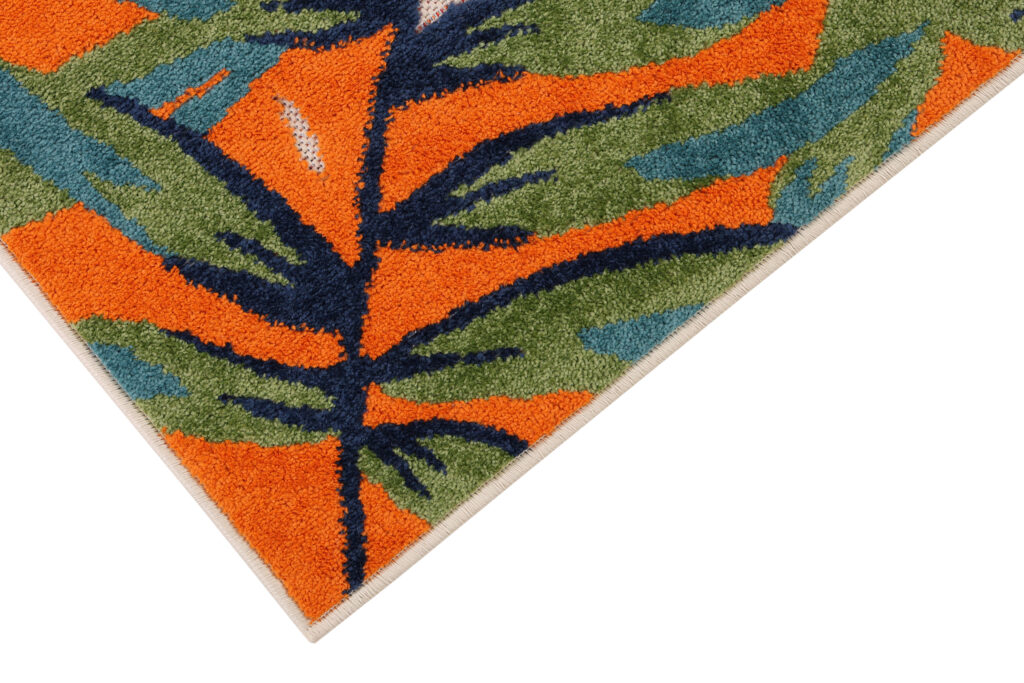 Covor Exterior Patio Multicolor Motiv Frunze