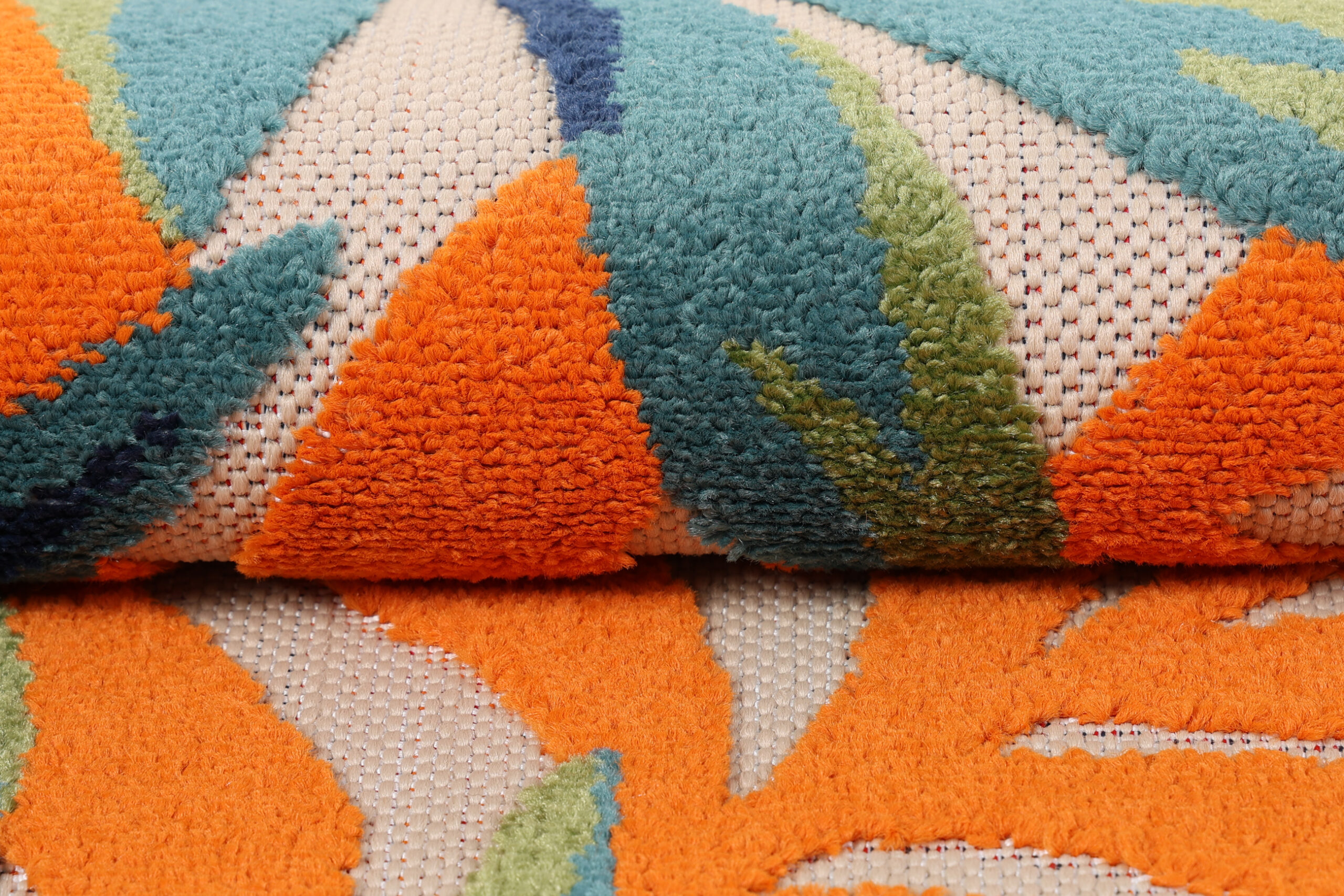 Covor Exterior Patio Multicolor Motiv Frunze