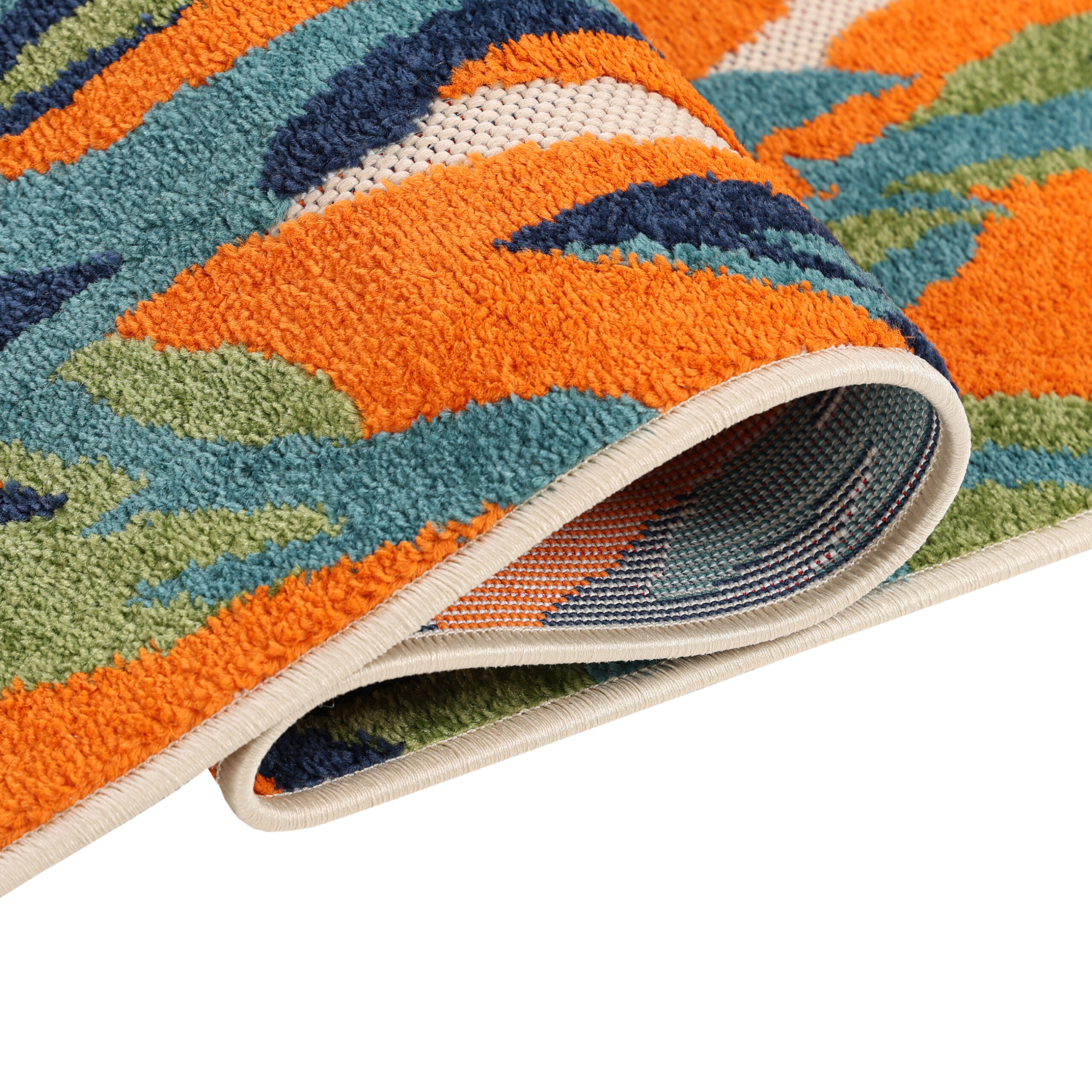 Covor Exterior Patio Multicolor Motiv Frunze