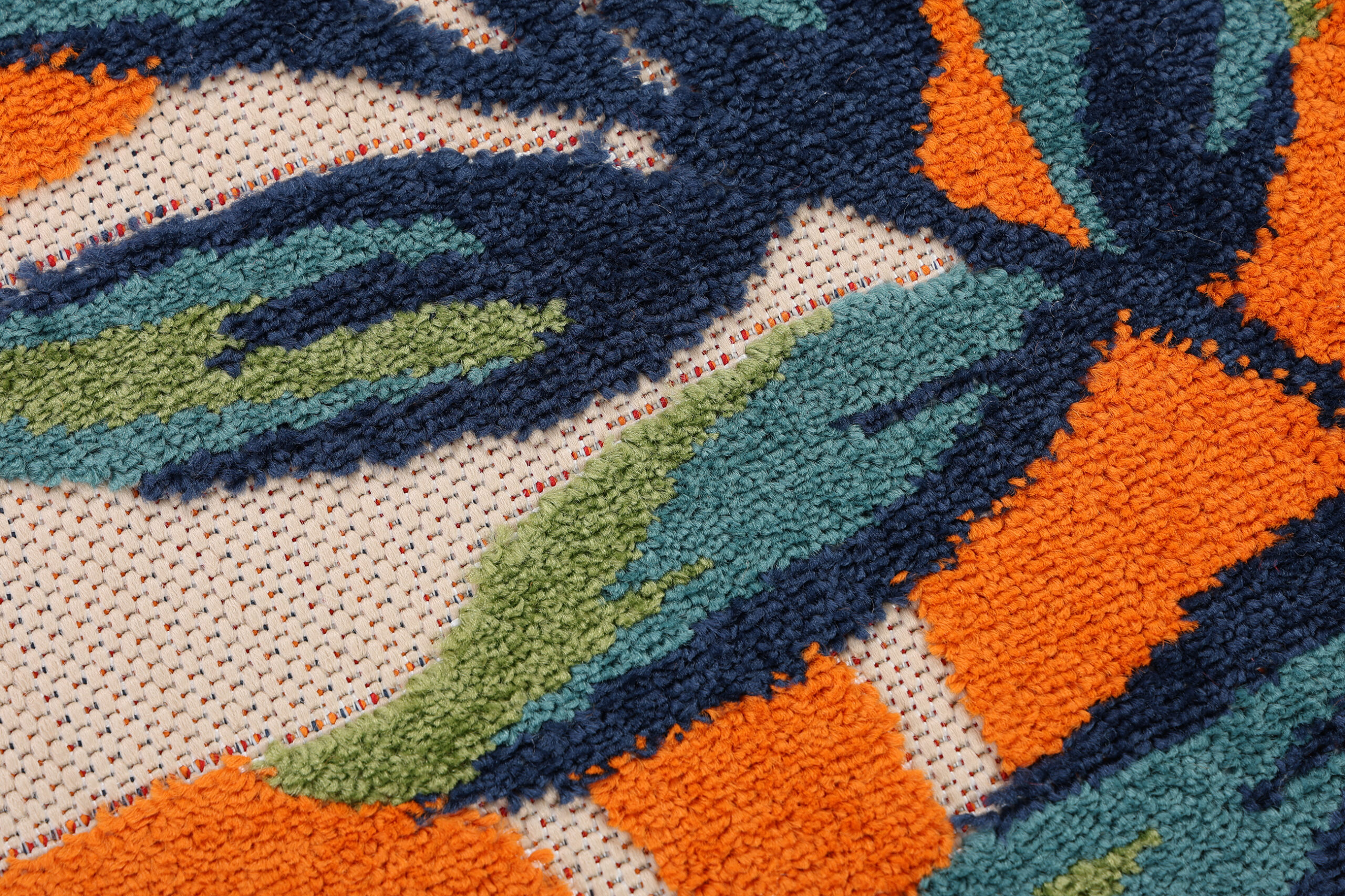 Covor Exterior Patio Multicolor Motiv Frunze