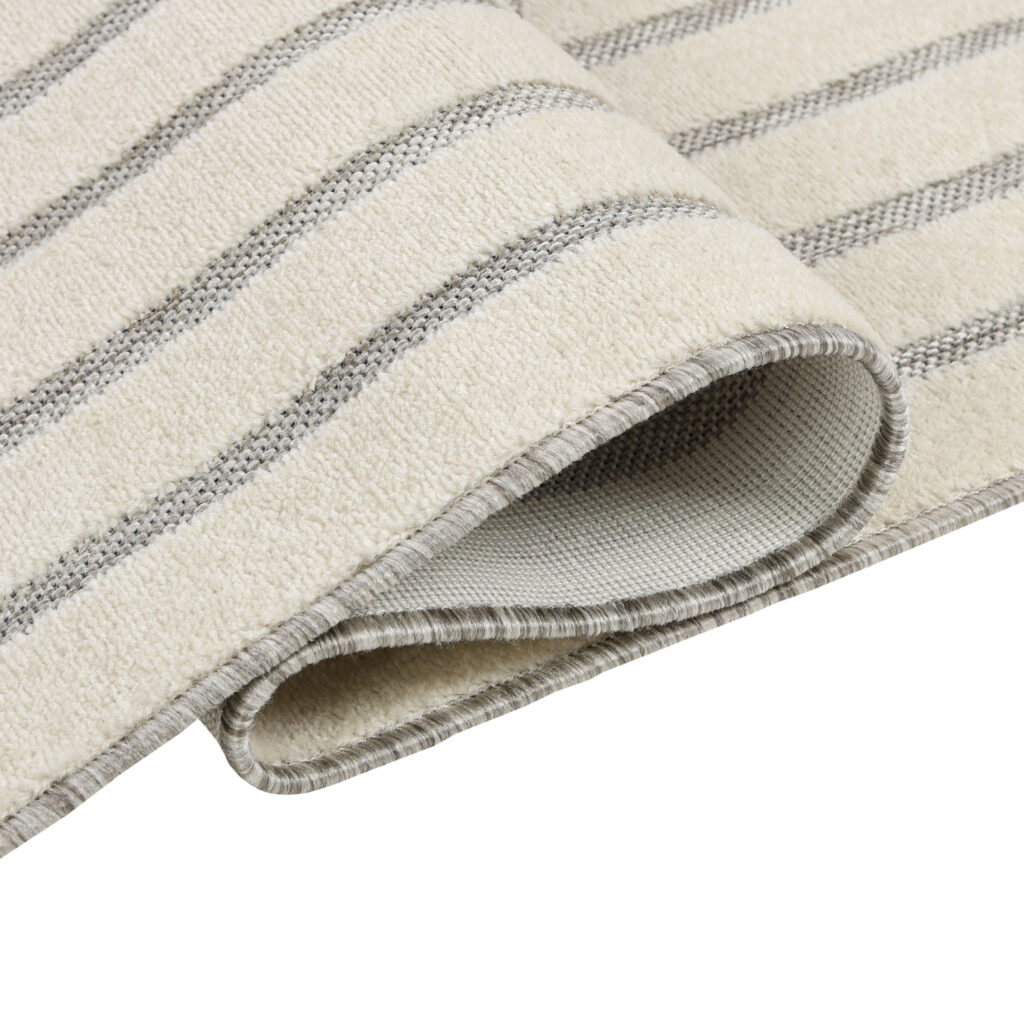 Covor Exterior Patio Crem Gri Linii