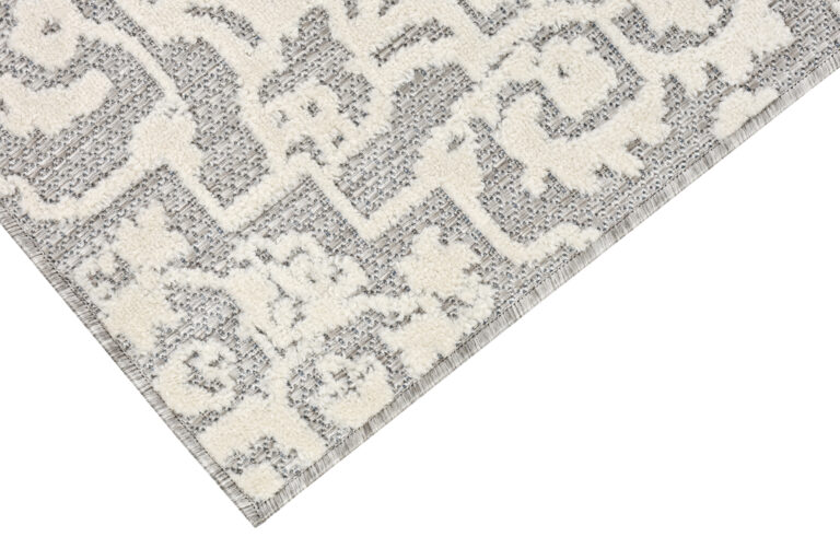 Covor Exterior Patio Gri Crem Ornamente