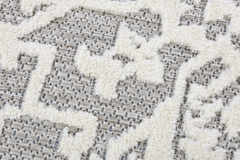 Covor Exterior Patio Gri Crem Ornamente