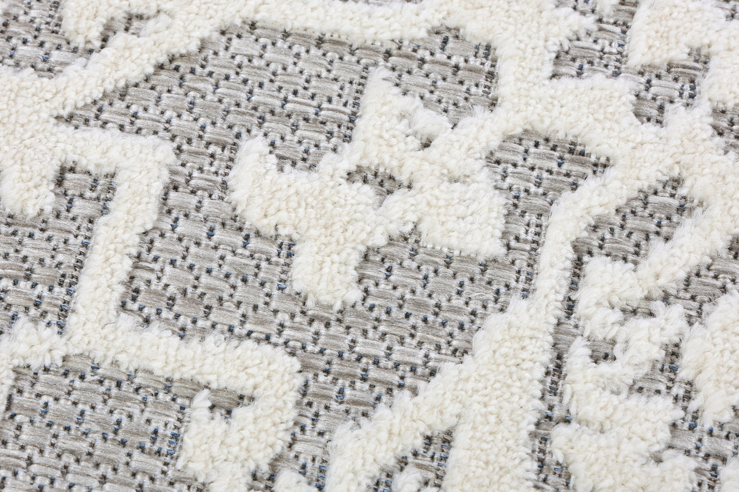 Covor Exterior Patio Gri Crem Ornamente