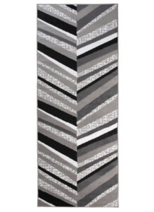 Covor Traversă Maya Gri Negru Geometric Linii