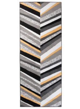 Covor Traversă Maya Gri Galben Geometric Linii