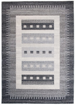 Covor Sari Gri Etnic Ramă