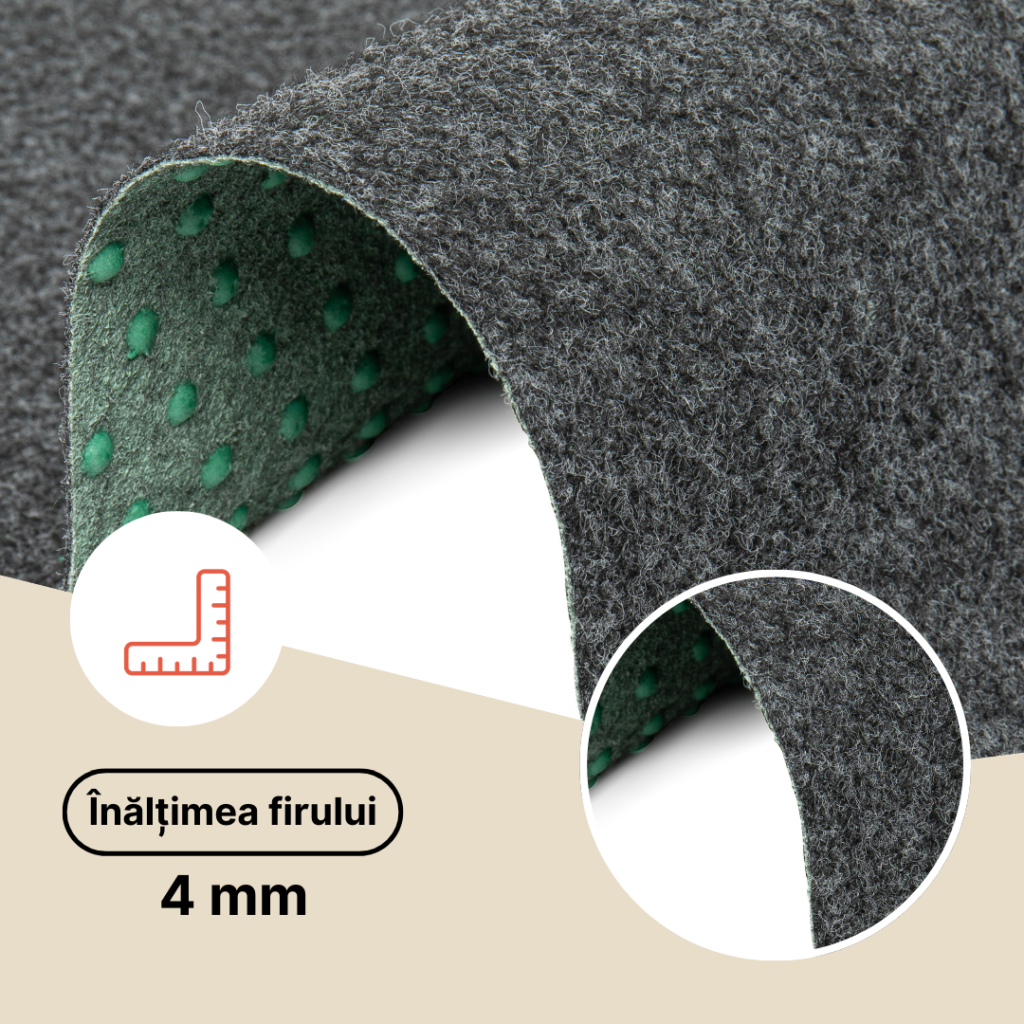Gazon Artificial Pemba Gri 4mm