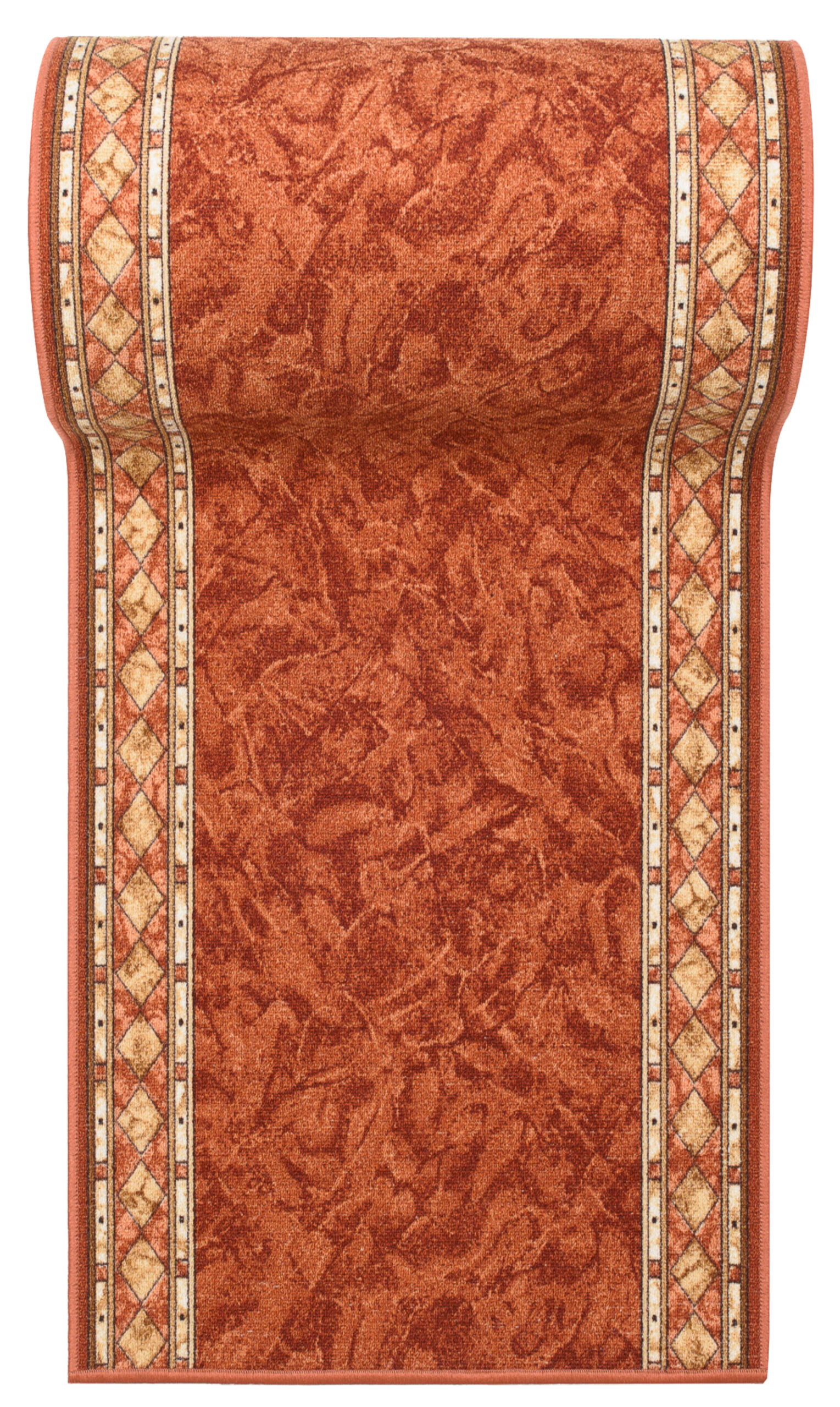 Covor Traversă Antiderapant Teracotă Ornamente