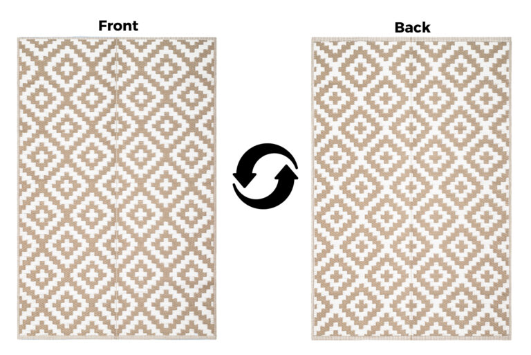 Covor Ibiza Outdoor reversibil impermeabil bej alb