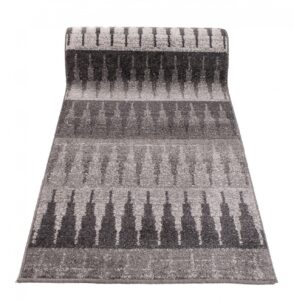 Covor Traversă Sari Gri Geometric