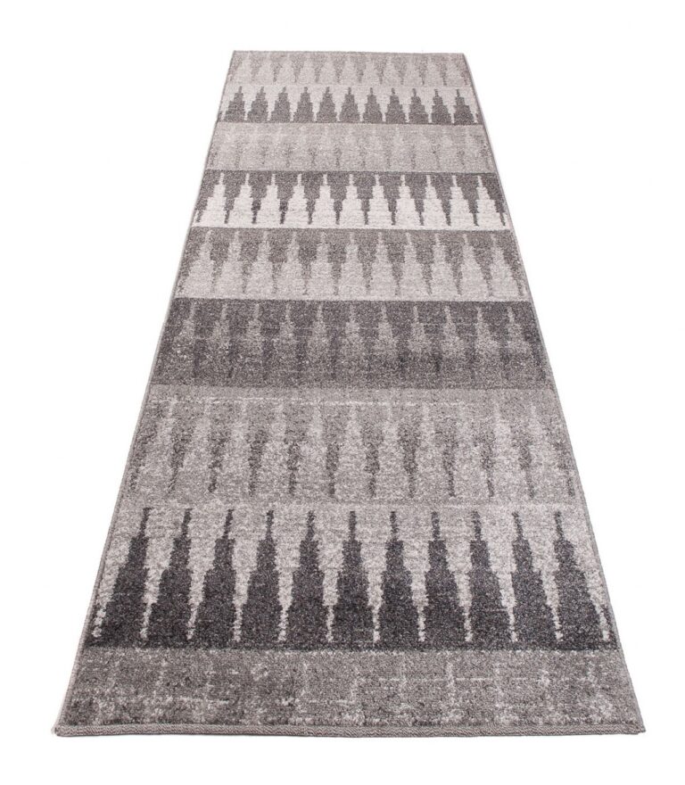 Covor Traversă Sari Gri Geometric