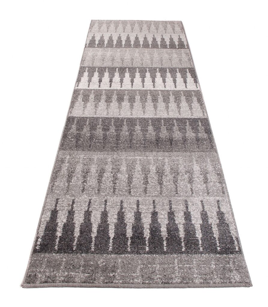 Covor Traversă Sari Gri Geometric