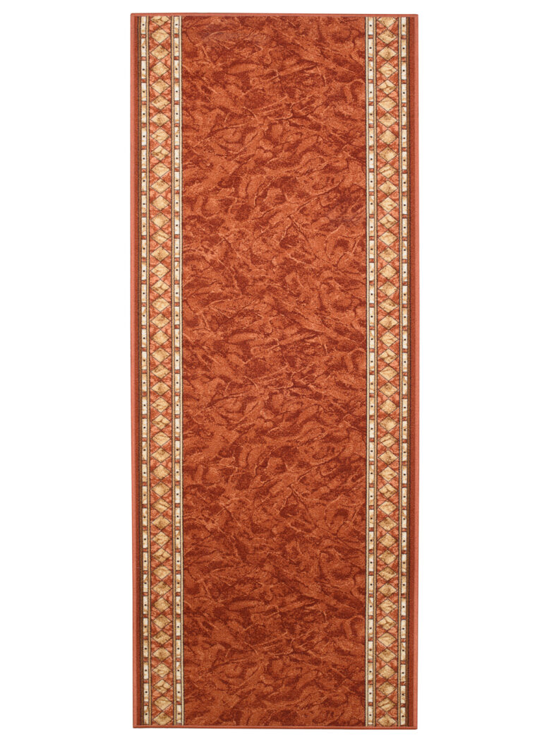 Covor Traversă Antiderapant Teracotă Ornamente