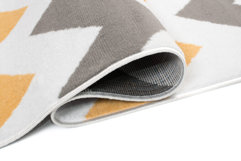 Covor Traversă Maya Gri Galben Geometric ZigZag