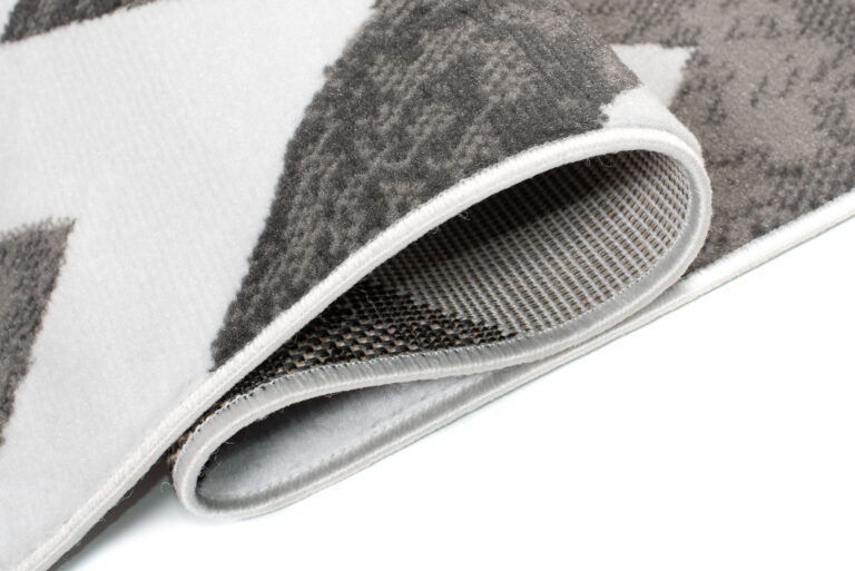 Covor Traversă Maya Gri Negru Geometric ZigZag