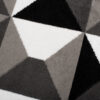 Covor Traversă Maya Gri Negru Geometric Pătrate