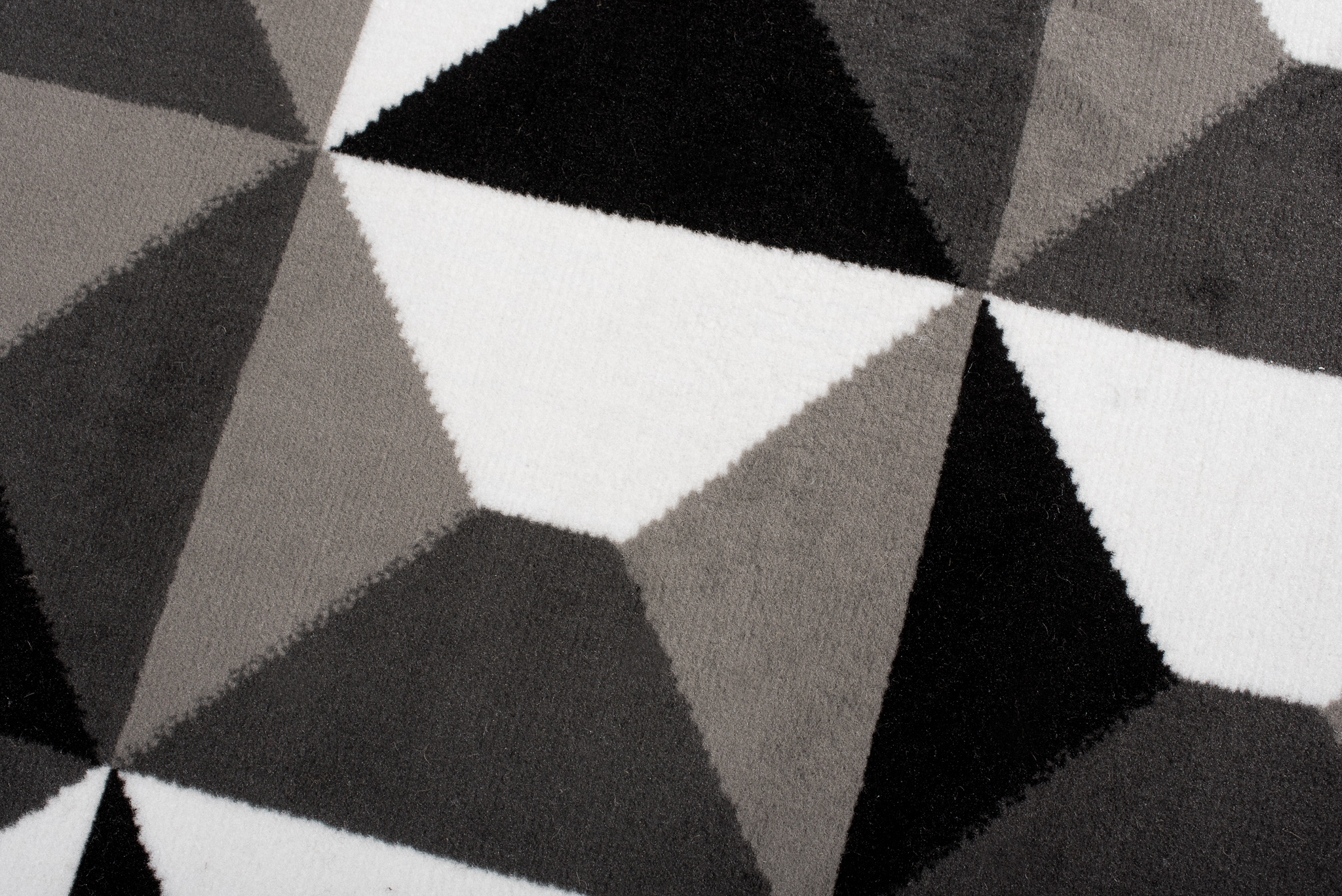 Covor Traversă Maya Gri Negru Geometric Pătrate