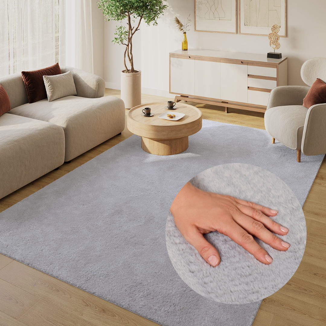 Covor Lumi Gri Deschis Antiderapant