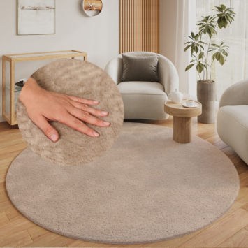 Covor Lumi Rotund Maro Antiderapant