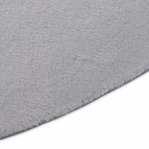 Covor Lumi Rotund Gri Deschis Antiderapant