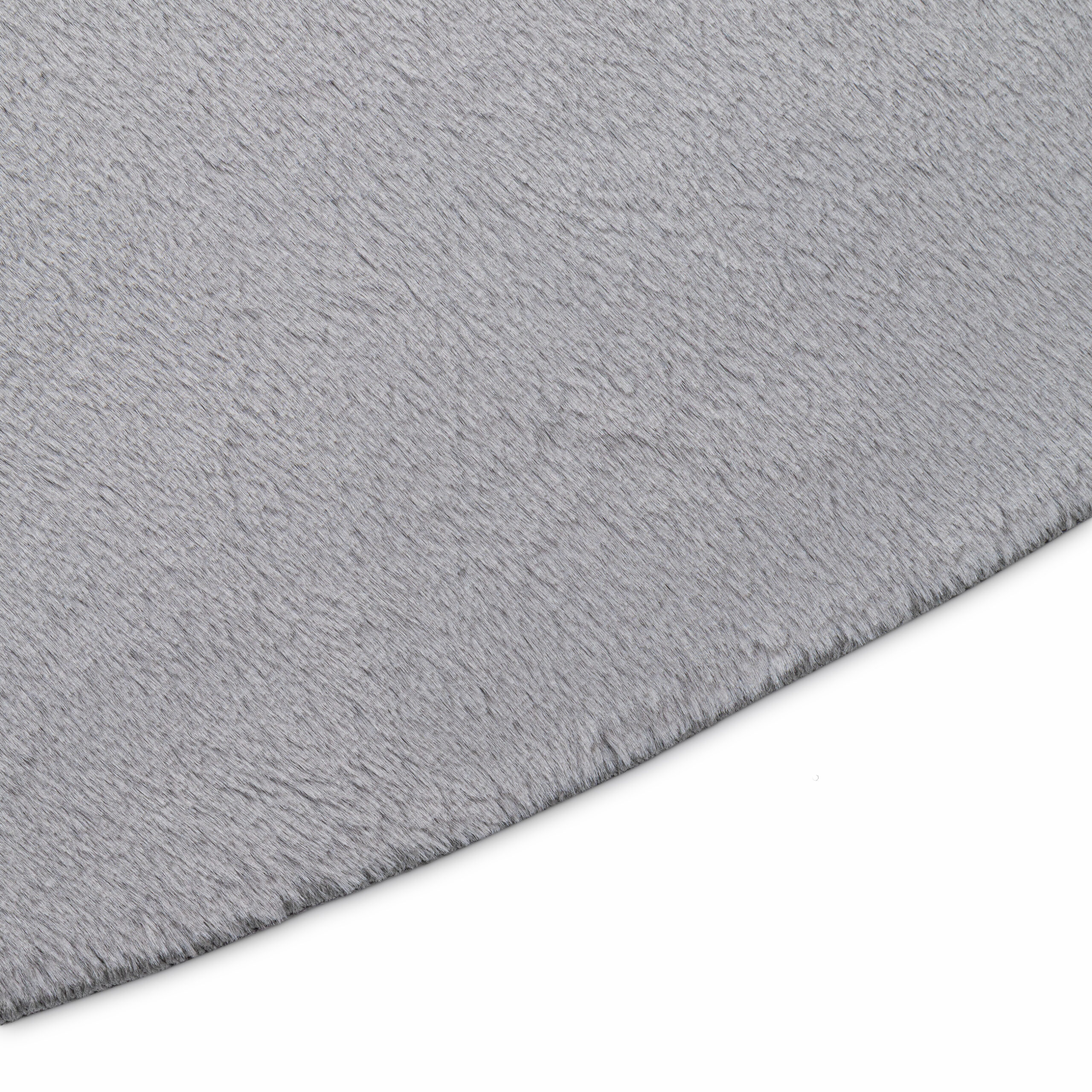 Covor Lumi Rotund Gri Deschis Antiderapant