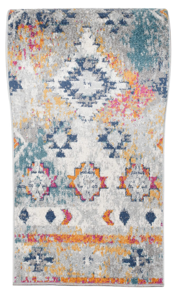 Covor Traversă Lazur Gri Multicolor Boho