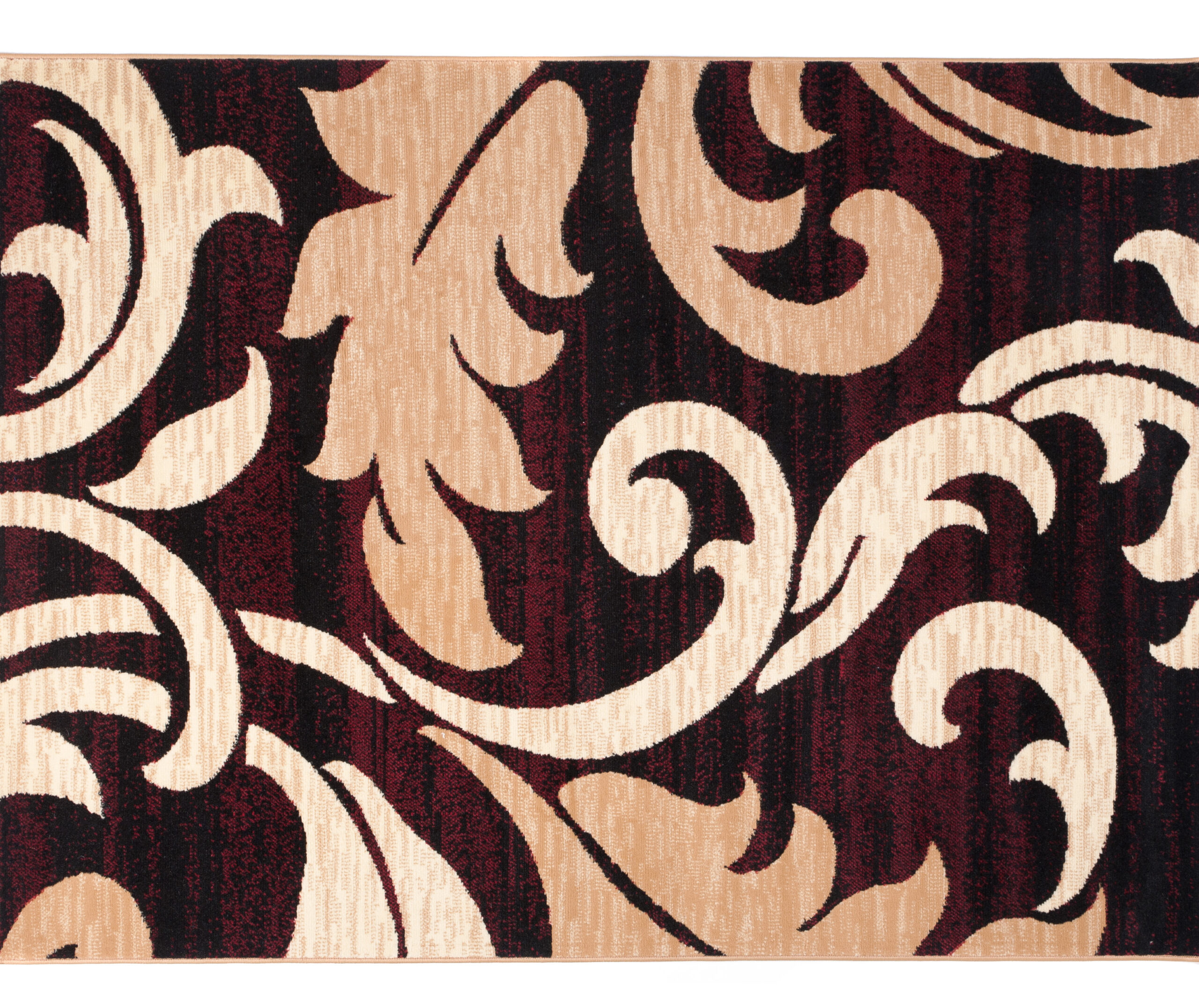 Covor Traversă Dream Bordo Crem Ornamente Frunze