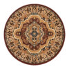 Covor Atlas Rotund Clasic cu Ornament Bej și Maro
