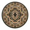 Covor Atlas Rotund Clasic cu Ornament Bej și Verde