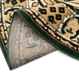 Covor Atlas Rotund Clasic cu Ornament Bej și Verde