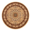Covor Atlas Rotund cu Ornament Bej Deschis