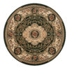 Covor Atlas Rotund Clasic cu Ornament Verde și Bej