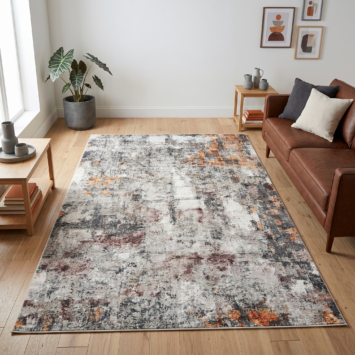 Covor Bari Gri Multicolor Abstract