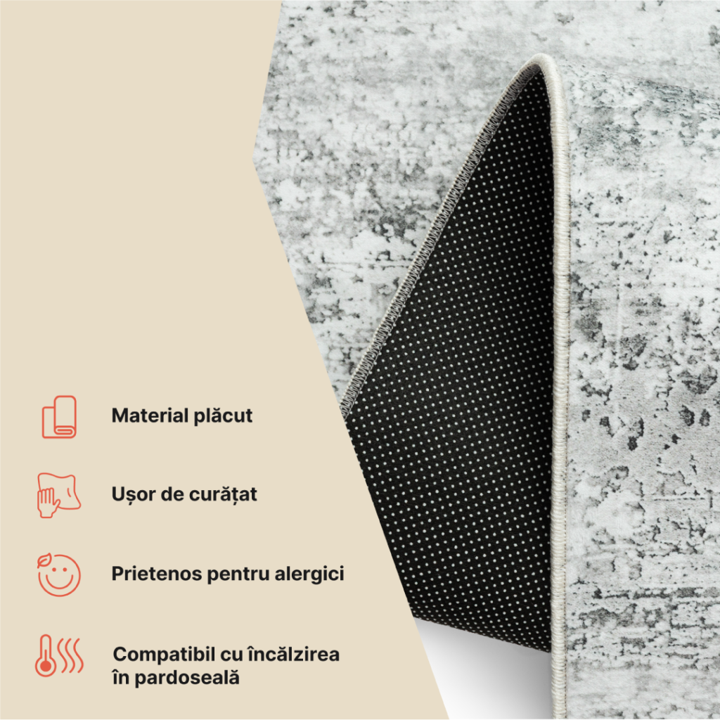 Covor Bari Gri Deschis Abstract