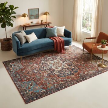 Covor Ispahan Multicolor Rozetă Vintage