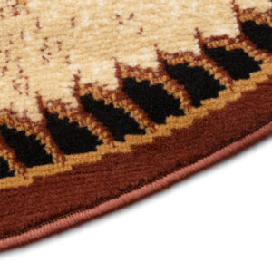 Covor Atlas Oval Bej Maro Motiv Floral