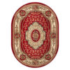 Covor Atlas Oval Clasic Ornament Roșu Bej