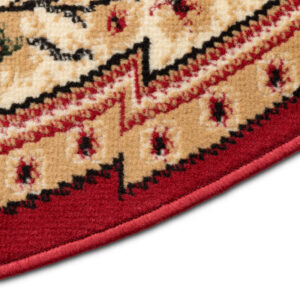 Covor Atlas Oval Clasic Ornament Roșu Bej