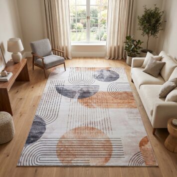 Covor Venezia Crem Portocaliu Geometric