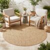 Covor de Exterior Yucana Rotund Bej