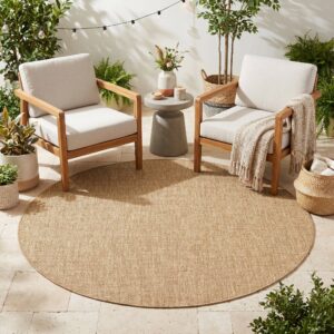 Covor de Exterior Yucana Rotund Bej