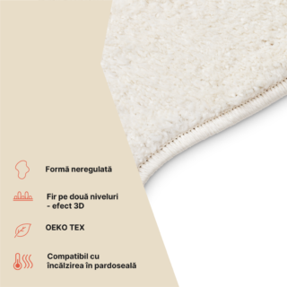 Covor Terra Crem Val Formă Neregulată