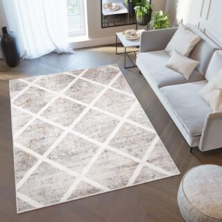 Covor Valley Gri Cupru Geometric Carouri
