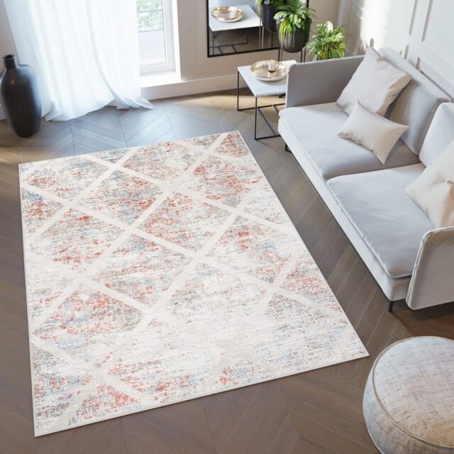 Covor Valley Gri Somon Geometric Carouri