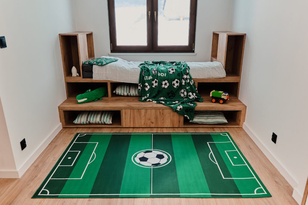 Covor Copii Snooki Teren de Fotbal Verde Antiderapant