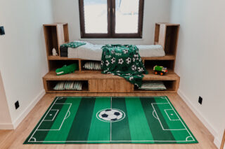 Covor Copii Snooki Teren de Fotbal Verde Antiderapant